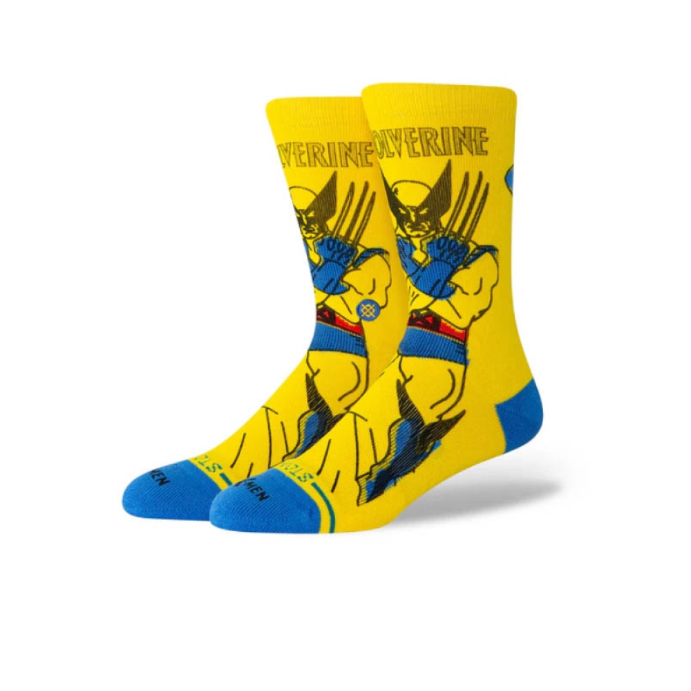Stance - Calcetines Marvel Casual X-Men Wolverine Crew Yellow 
