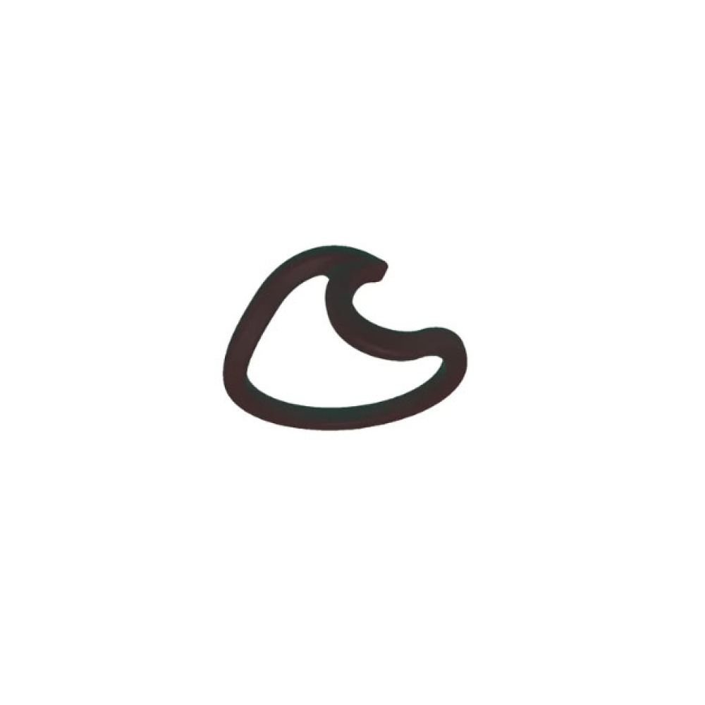 Seajeys - Anillo Wave Plastico Reciclado - Color Black