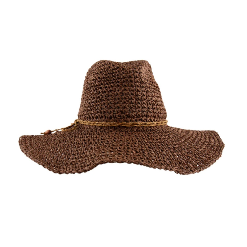 Ocean and Earth - Sombrero Ladies Cebu Straw Hat - Coffee