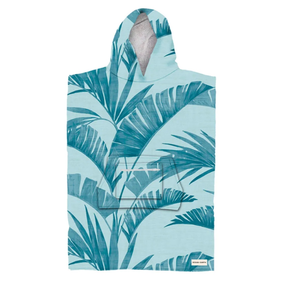Ocean and Earth - Poncho Youth Palm Iceberg