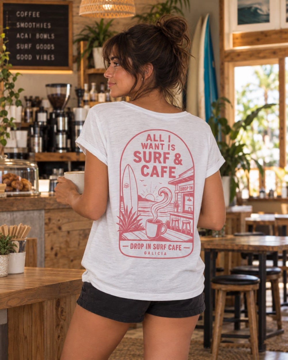 DROP IN - ALL I WANT CAMISETA  - WHT